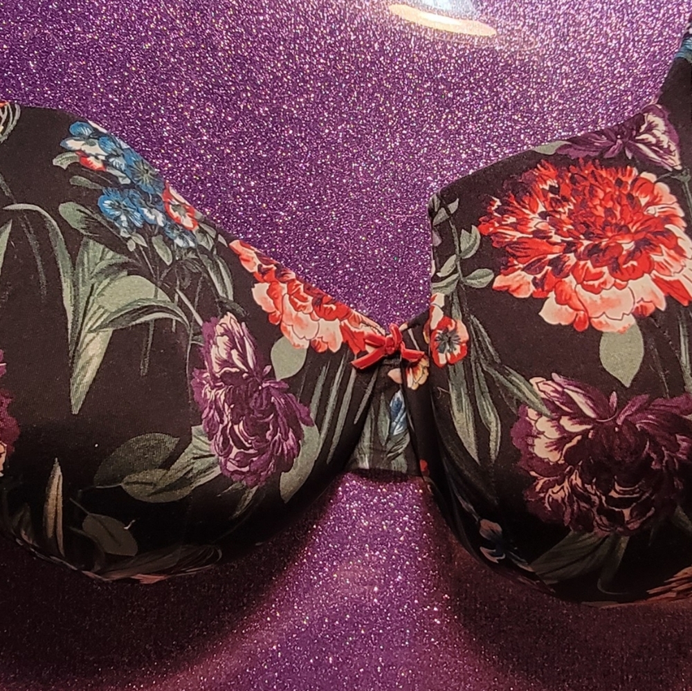 Cacique 44DDD bra, floral